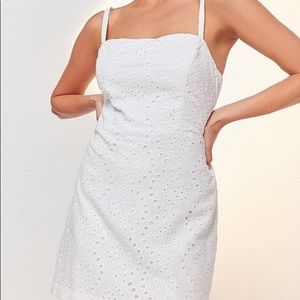 White eyelet dress